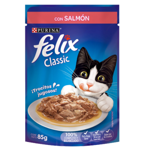 Alimento húmedo Felix sabor salmón 85 gr.