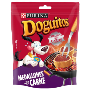Snack Doguitos Medallones de Carne Sobre 65 gr