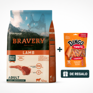 Bravery Adulto Raza Mediana y Grande Cordero 12 Kg