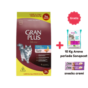 Gran Plus Gato Adulto Menú Castrado Salmón 10.1 Kg